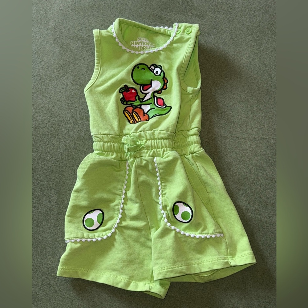 Nintendo World Green Nintendo Yoshi Romper XXS Youth
